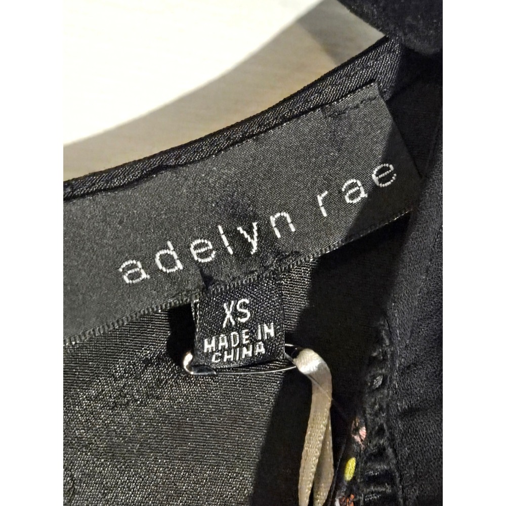 Adelyn Rae BlackGold Metallic Medallion Fringe Mini Dress XS NWT Boho Sleeveless - Picture 4 of 6